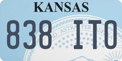 KS license plate 838ITO