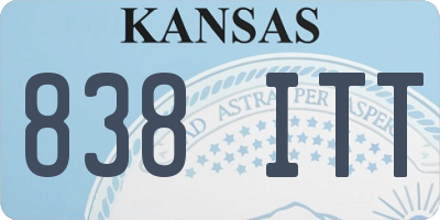 KS license plate 838ITT