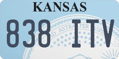 KS license plate 838ITV