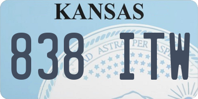 KS license plate 838ITW