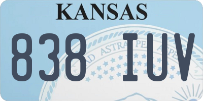 KS license plate 838IUV