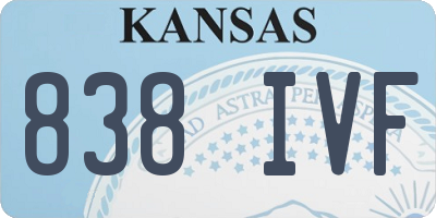KS license plate 838IVF