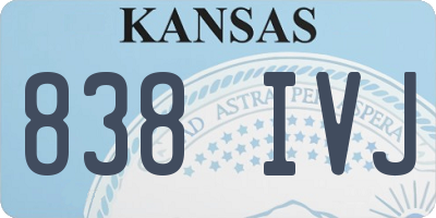 KS license plate 838IVJ