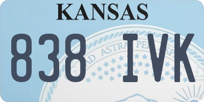 KS license plate 838IVK