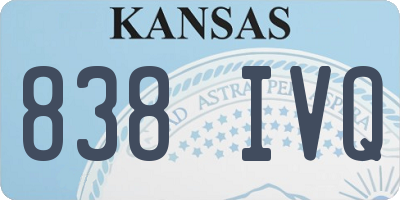 KS license plate 838IVQ