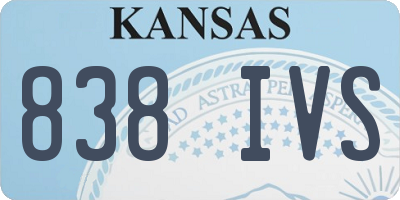KS license plate 838IVS