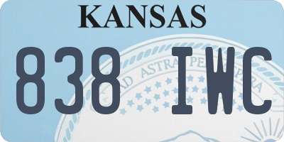 KS license plate 838IWC
