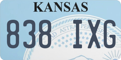 KS license plate 838IXG