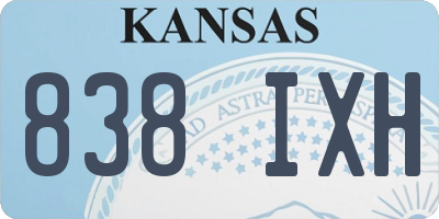 KS license plate 838IXH