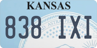 KS license plate 838IXI