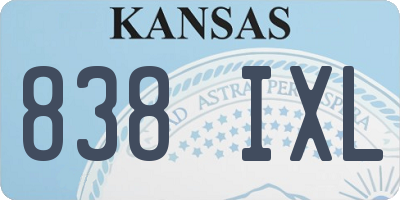 KS license plate 838IXL
