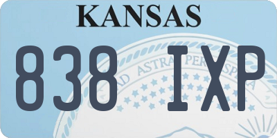 KS license plate 838IXP