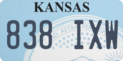 KS license plate 838IXW