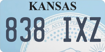 KS license plate 838IXZ