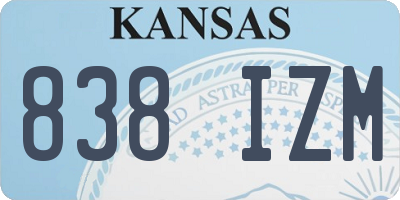 KS license plate 838IZM