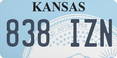 KS license plate 838IZN