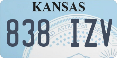 KS license plate 838IZV