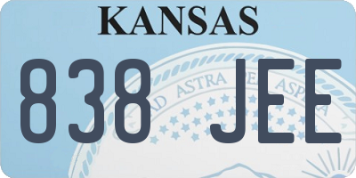 KS license plate 838JEE
