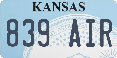 KS license plate 839AIR
