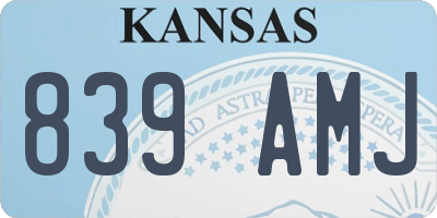 KS license plate 839AMJ