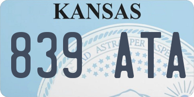 KS license plate 839ATA