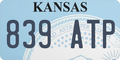 KS license plate 839ATP