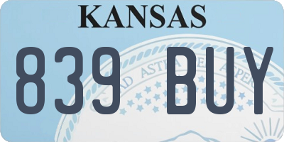 KS license plate 839BUY