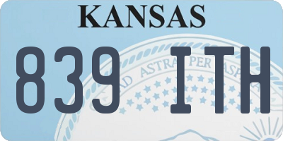 KS license plate 839ITH