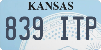KS license plate 839ITP