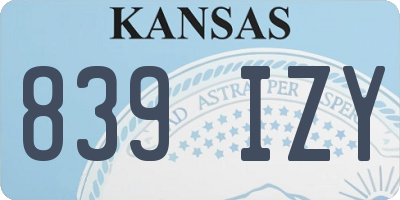 KS license plate 839IZY