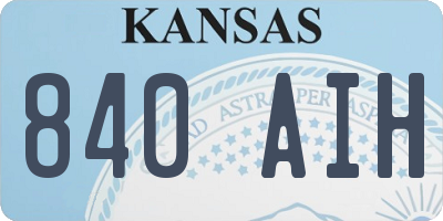 KS license plate 840AIH