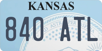 KS license plate 840ATL