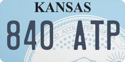 KS license plate 840ATP