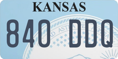 KS license plate 840DDQ