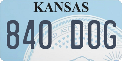 KS license plate 840DOG