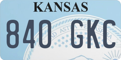 KS license plate 840GKC
