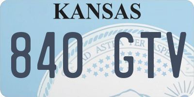 KS license plate 840GTV