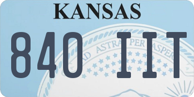KS license plate 840IIT