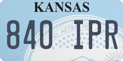 KS license plate 840IPR