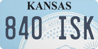 KS license plate 840ISK