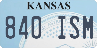KS license plate 840ISM