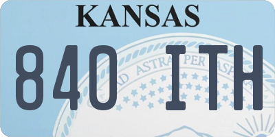 KS license plate 840ITH