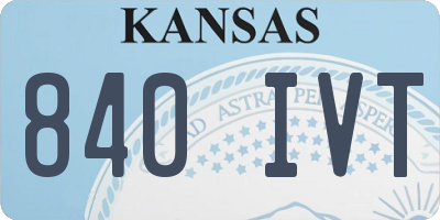 KS license plate 840IVT