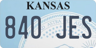 KS license plate 840JES