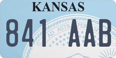 KS license plate 841AAB