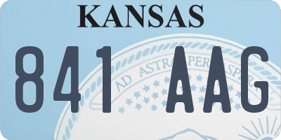 KS license plate 841AAG