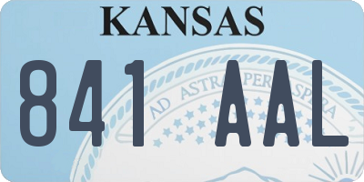 KS license plate 841AAL