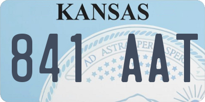KS license plate 841AAT