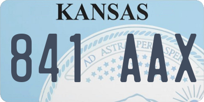 KS license plate 841AAX