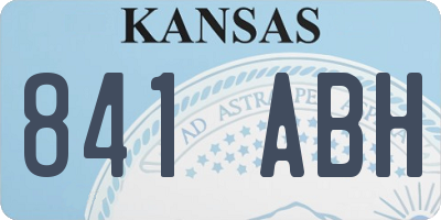 KS license plate 841ABH